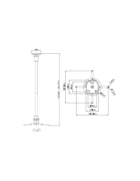Uchwyt sufitowy KAUBER Pro1 Plus