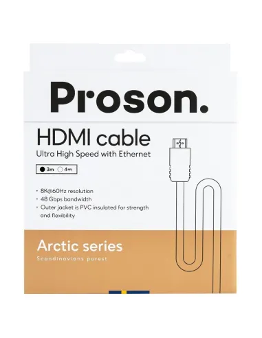 Kabel HDMI 2.1 Proson Arctic Series 8K 3m