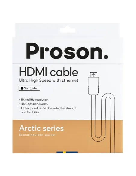 Kabel HDMI 2.1 Proson Arctic Series 8K 3m