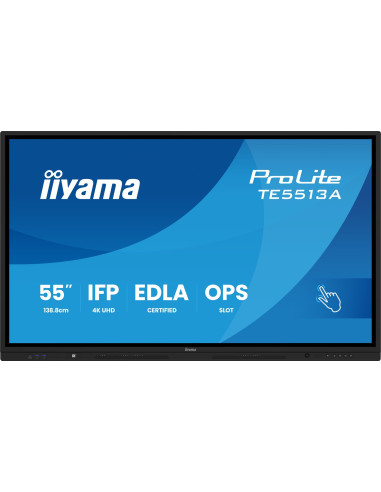 iiyama TE5513A-B2AG 55" | Monitor interaktywny 4K, Android 14 EDLA, USB-C 100W, Wi-Fi 6E