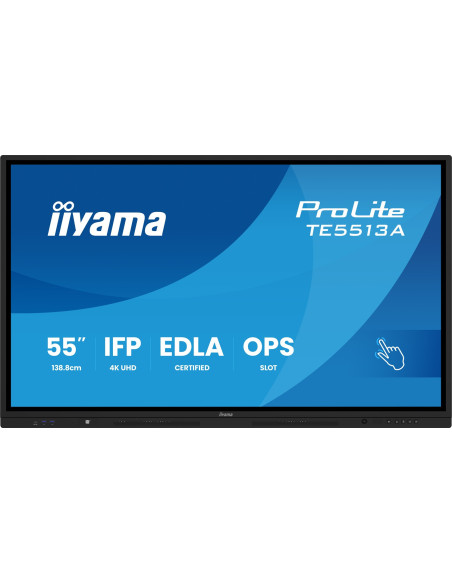 iiyama TE5513A-B2AG 55" | Monitor interaktywny 4K, Android 14 EDLA, USB-C 100W, Wi-Fi 6E
