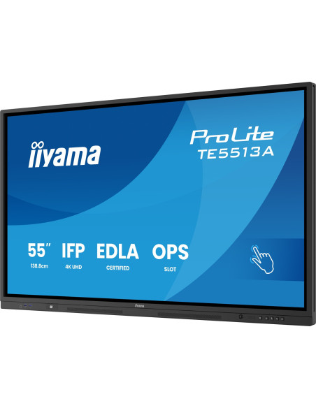 iiyama TE5513A-B2AG 55" | Monitor interaktywny 4K, Android 14 EDLA, USB-C 100W, Wi-Fi 6E