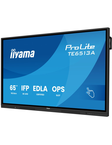 iiyama TE6513A-B2AG 65" | Monitor interaktywny 4K, Android 14 EDLA, USB-C 100W, Wi-Fi 6