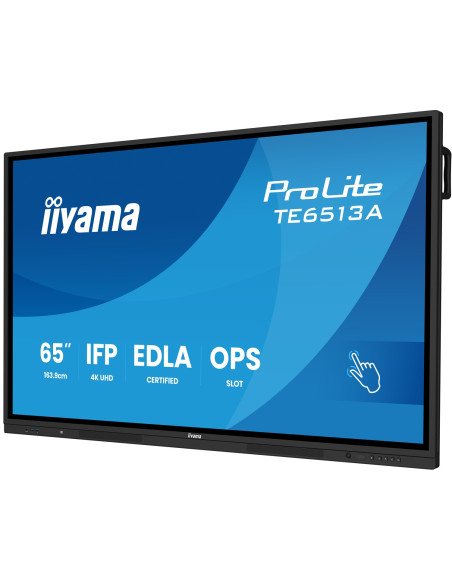 iiyama TE6513A-B2AG 65" | Monitor interaktywny 4K, Android 14 EDLA, USB-C 100W, Wi-Fi 6