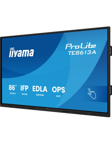 iiyama TE8613A-B2AG 86" | Monitor interaktywny 4K, Android 14 EDLA, USB-C 100W, Wi-Fi 6E