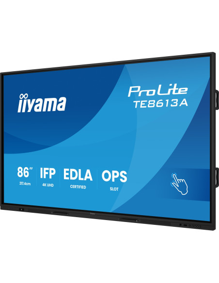 iiyama TE8613A-B2AG 86" | Monitor interaktywny 4K, Android 14 EDLA, USB-C 100W, Wi-Fi 6E