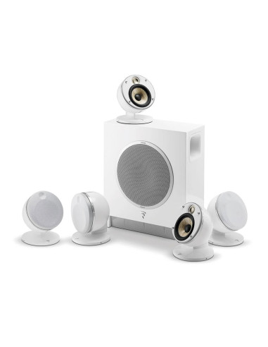 Focal Dome Flax Pack 5.1 Air | Zestaw kina domowego 5.1 z bezprzewodowym subwooferem Sub Air biały