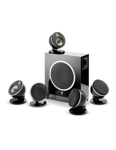Focal Dome Flax Pack 5.1 Air | Zestaw kina domowego 5.1 z bezprzewodowym subwooferem Sub Air czarny