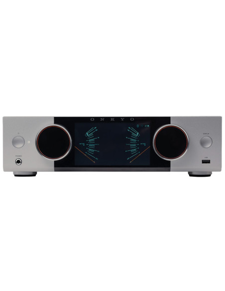 Onkyo Muse Y-50 Silver | Wzmacniacz sieciowy 250 W, HDMI ARC, phono MM/MC, streaming