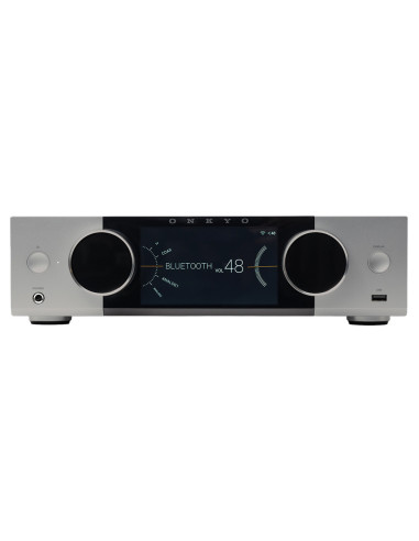 Onkyo Muse Y-40 Silver | Wzmacniacz sieciowy 150 W, HDMI ARC, phono MM, streaming