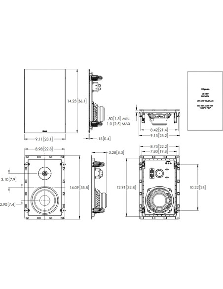 Klipsch CS-16W – głośnik instalacyjny ścienny | AVPoint