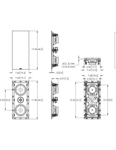 Klipsch DS-250W LCR – głośnik instalacyjny ścienny | AVPoint