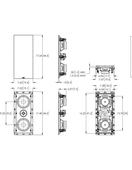 Klipsch DS-250W LCR – głośnik instalacyjny ścienny | AVPoint
