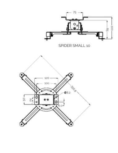 Uchwyt sufitowy Suprema Spider Small 10