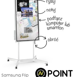 Poznaj rewolucyjny interaktywny flipchart Samsung FLIP. Sercem tego nietuzinkowego rozwiązania jest monitor UHD4K WM55H o przekątnej 55 cali. Sterowanie i obsługa odbywa się za pomocą palca lub dołączonych pisaków. Od teraz prowadzenie szkoleń i prezentacji nabiera nowego wymiaru. Więcej informacji znajdą Państwo na stronie naszego sklepu zapraszamy !
@samsungpolska #samsungflip #wm55h #flip #avpoint #uhd4k